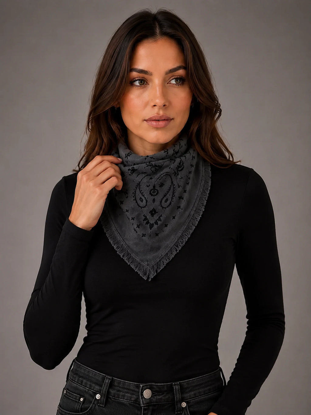 Women's Paisley Bandana – Square Neck Scarf