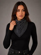 Women's Paisley Bandana – Square Neck Scarf