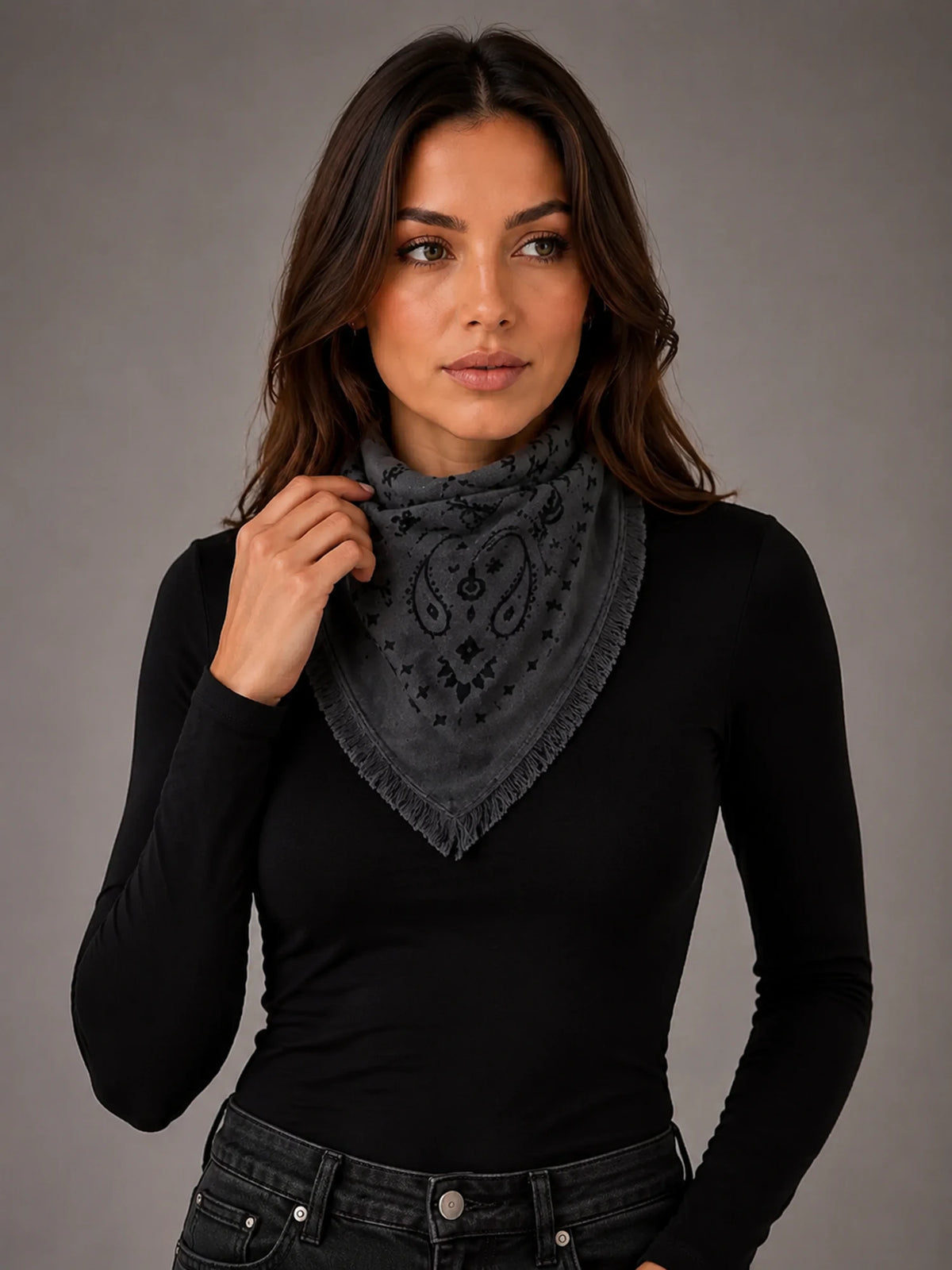 Women's Paisley Bandana – Square Neck Scarf