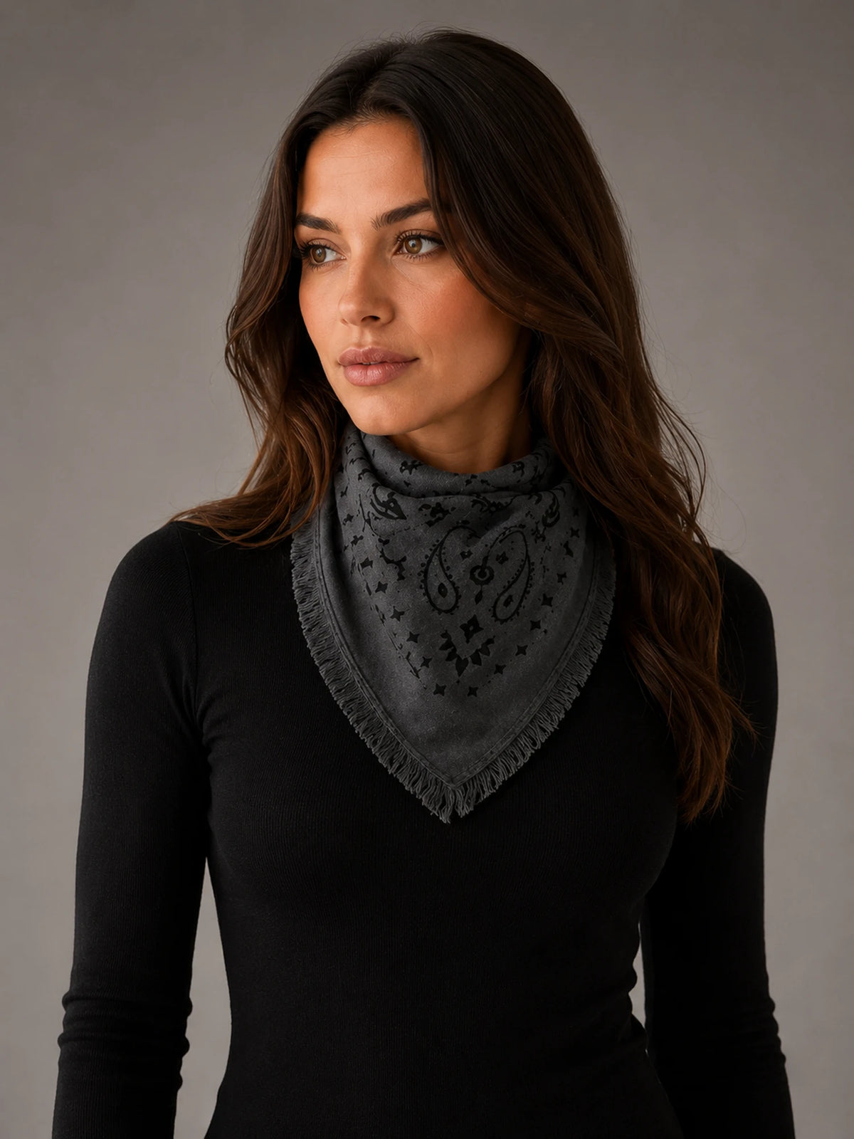Women's Paisley Bandana – Square Neck Scarf