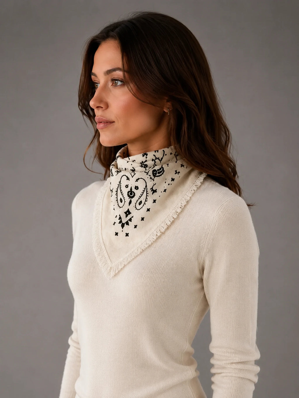 Women's Paisley Bandana – Square Neck Scarf
