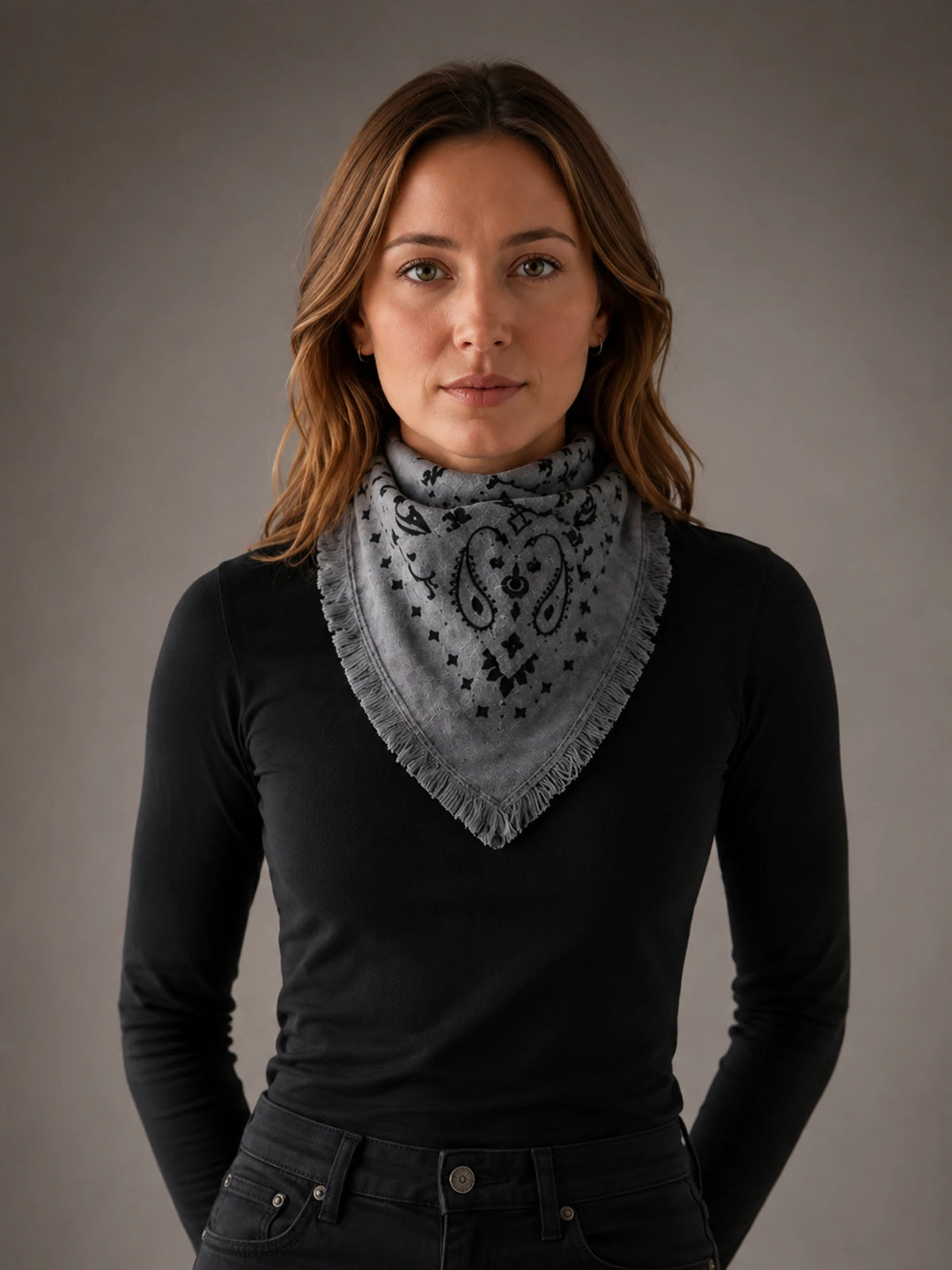Women's Paisley Bandana – Square Neck Scarf