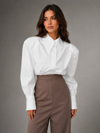 Women's Ruffle Blouse – Long Sleeve Top