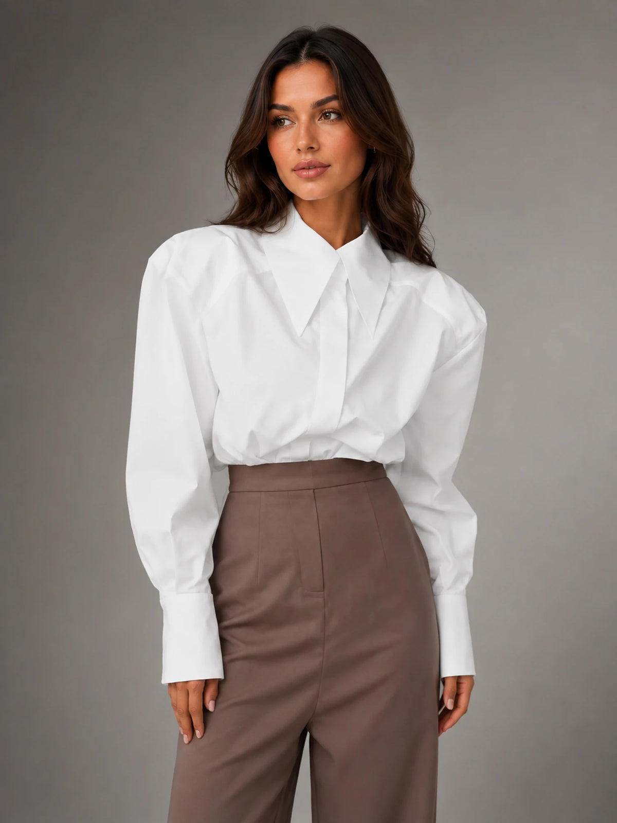 Women's Ruffle Blouse – Long Sleeve Top
