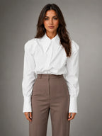 Women's Ruffle Blouse – Long Sleeve Top
