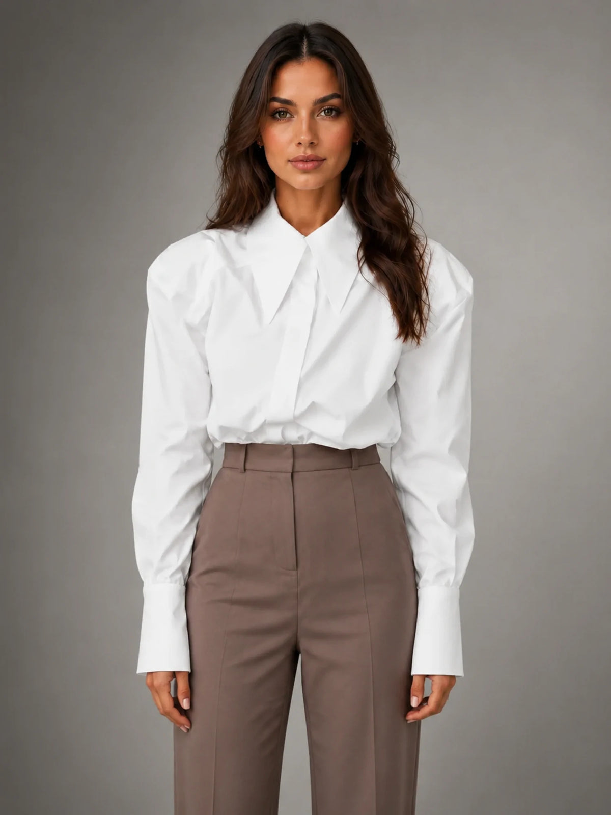 Women's Ruffle Blouse – Long Sleeve Top