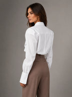Women's Ruffle Blouse – Long Sleeve Top