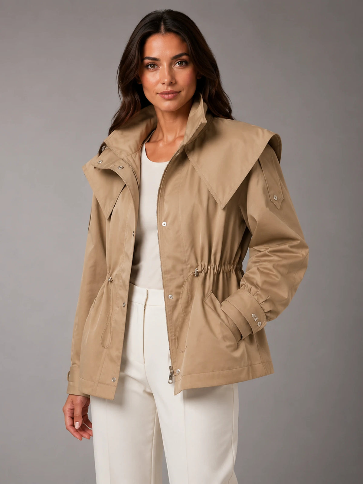 Women's Cropped Structured Jacket – Tailored Fit