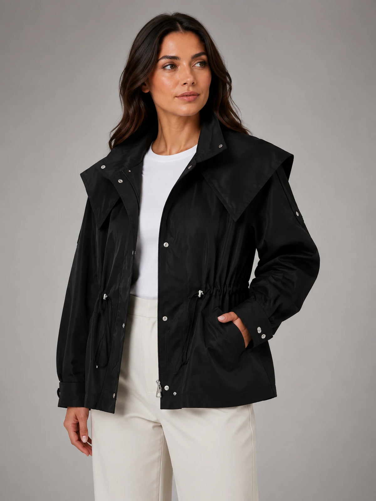 Women's Cropped Structured Jacket – Tailored Fit