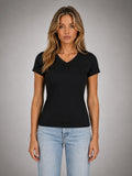 Women's Fitted V-Neck T-Shirt – Everyday Essential Top