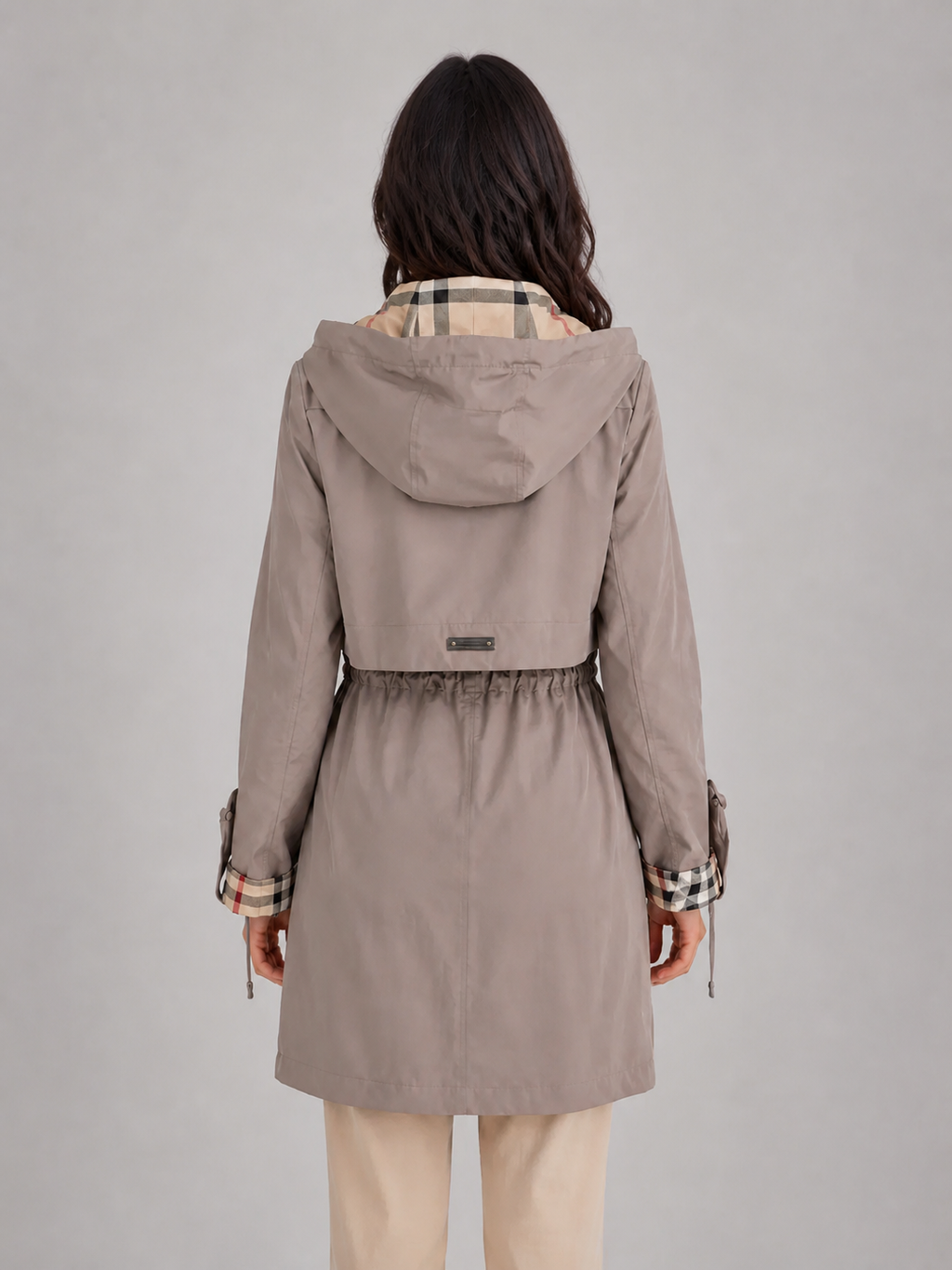 Women's Hooded Longline Parka Coat – Zip Up Lightweight Jacket