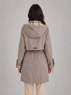 Women's Hooded Longline Parka Coat – Zip Up Lightweight Jacket