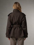 Women's Cropped Trench Jacket – Tailored Short Coat