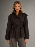 Women's Cropped Trench Jacket – Tailored Short Coat