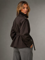 Women's Cropped Trench Jacket – Tailored Short Coat