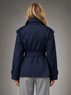 Women's Cropped Trench Jacket – Tailored Short Coat