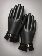 Women's Fleece-Lined Gloves – Touchscreen Winter in Black — alternate view