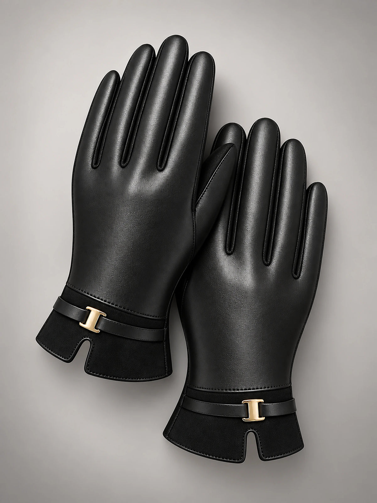 Women's Fleece-Lined Gloves – Touchscreen Winter in Black — alternate view