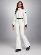Women's One-Piece Ski Suit – Snowboard Jumpsuit in White — alternate view