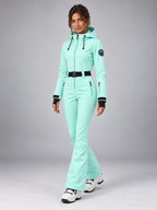Women's One-Piece Ski Suit – Snowboard Jumpsuit in Mint — alternate view