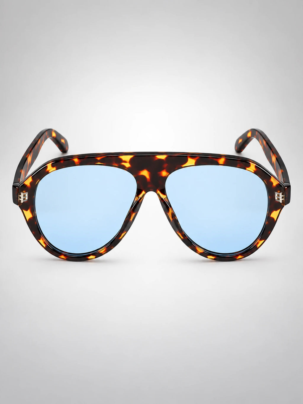 Women's Oversized Pilot Sunglasses – Polarised Lens in Tortoiseshell/Blue — side view