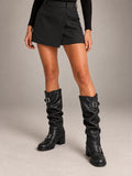 Women's Platform Wedge Boots – Chunky Faux Fur Punk Style