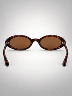 Women's Small Oval Sunglasses – Retro Frame in Tortoiseshell — side view