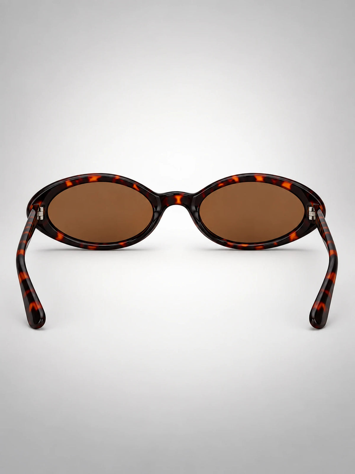 Women's Small Oval Sunglasses – Retro Frame in Tortoiseshell — side view