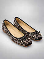 Women's Square-Toe Ballet Pumps – Bow Detail Flats