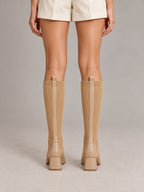 Women's Stretch Sock Boots – Knee-High Block Heel