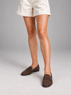 Women's Suede-Effect Loafers – Slip-On Round Toe